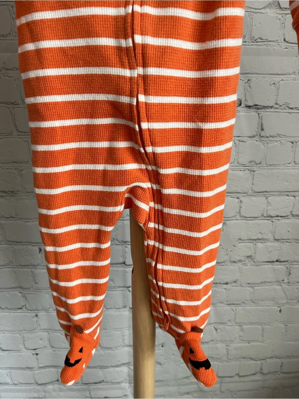 ⭐️⭐️PICK 5 / $20 Carter's Orange Stripe Pumpkin Footed One-Piece